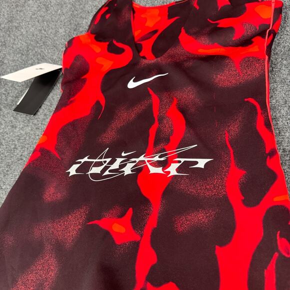 Nike Megan Thee Stallion Bodysuit Women's Size S (Small) Red Jumpsuit Sporty NEW - Picture 4 of 12
